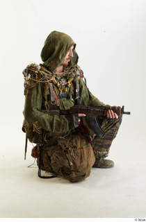 Photos John Hopkins Army Postapocalyptic Suit Poses kneeling whole body…